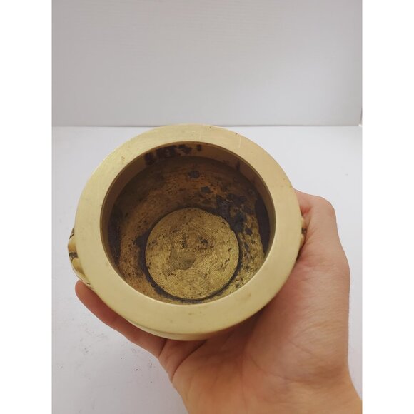 Vintage 1960s brass Planter, Plant Holder, Succulent Pot, brass Plant Po… - Picture 8 of 10